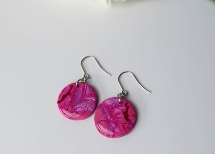 Pink Shimmer Earrings (Small)